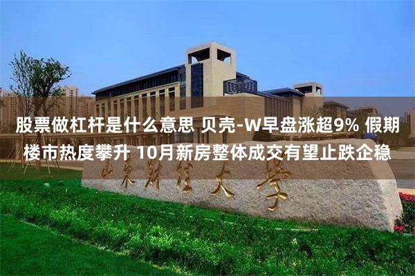 股票做杠杆是什么意思 贝壳-W早盘涨超9% 假期楼市热度攀升 10月新房整体成交有望止跌企稳