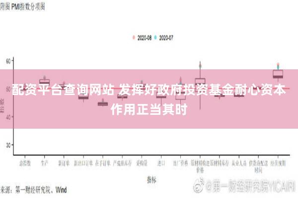 配资平台查询网站 发挥好政府投资基金耐心资本作用正当其时